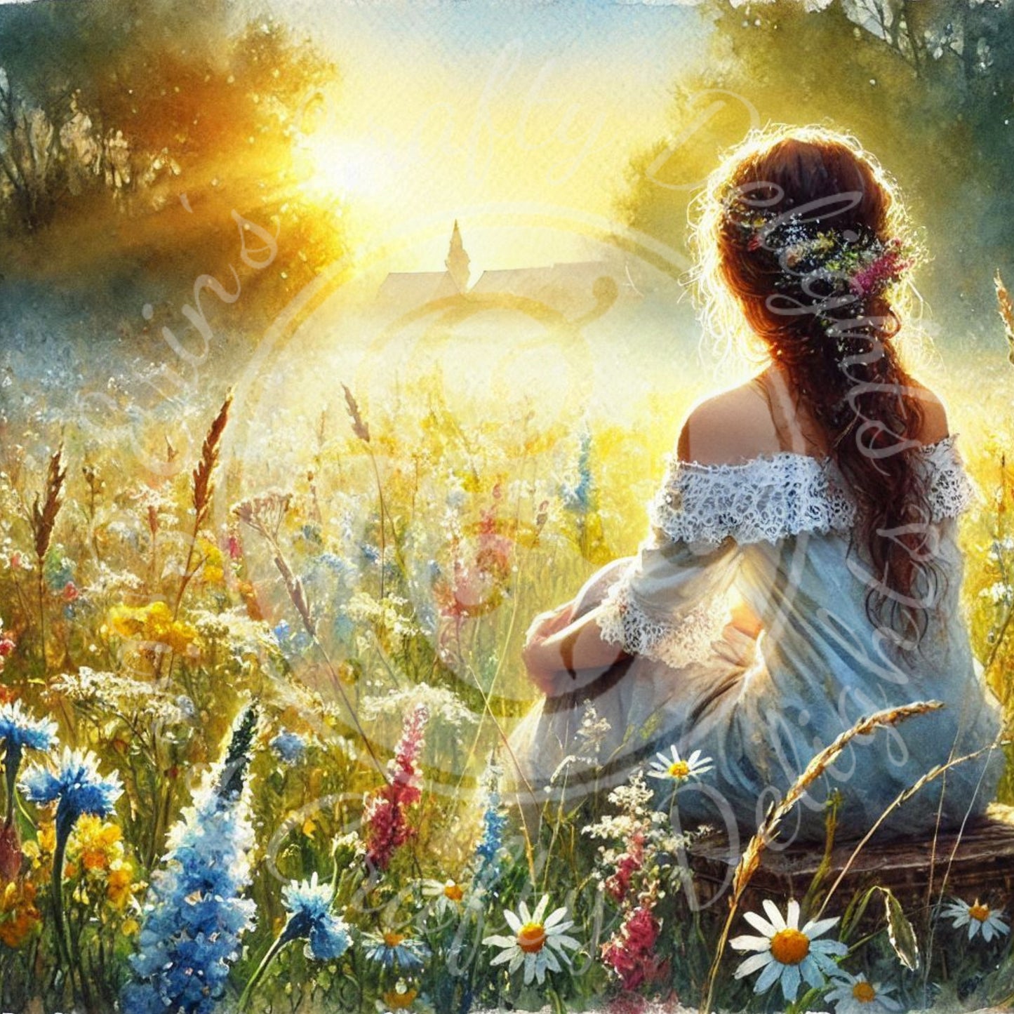 16 Woman in an Evening Field