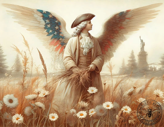 1H Patriotic American Angel 8x10" Downloadable Printable