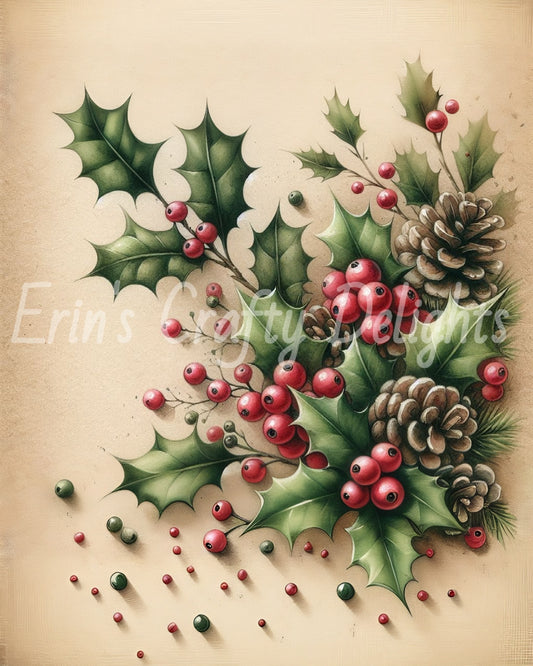 Cowboy Christmas Greenery on Cowhide Bundle