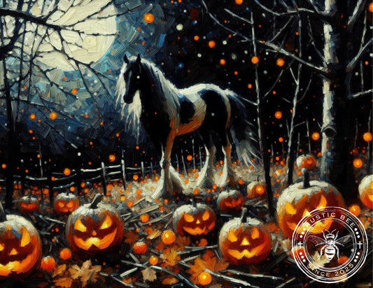 1H Halloween Painted Horse 8x10" Downloadable Printable