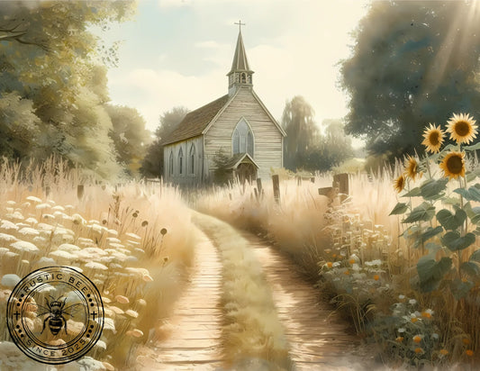 1H Sunflower Church 8x10" Downloadable Printable