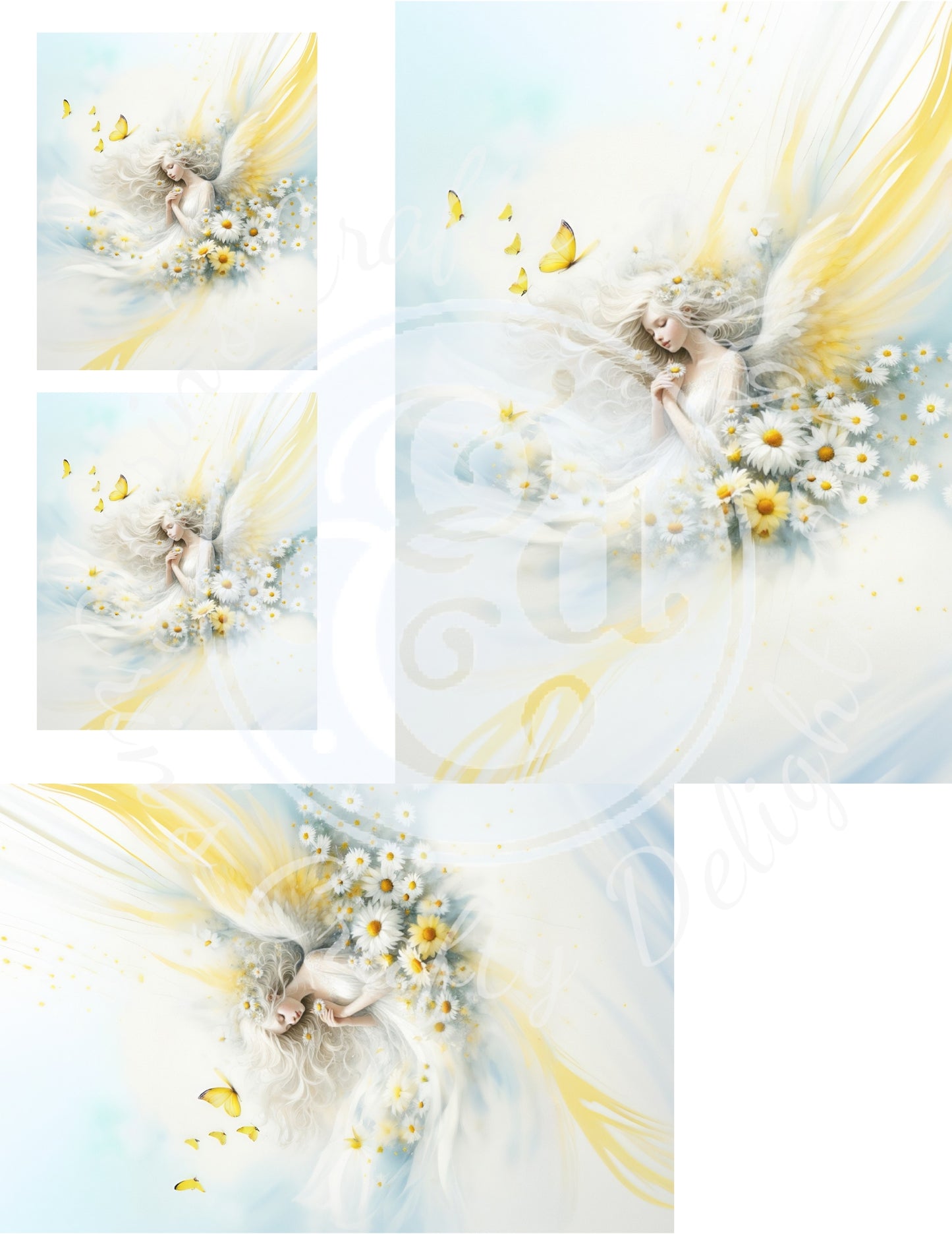 1 VMS Daisy Angel Mix Size Printable Set
