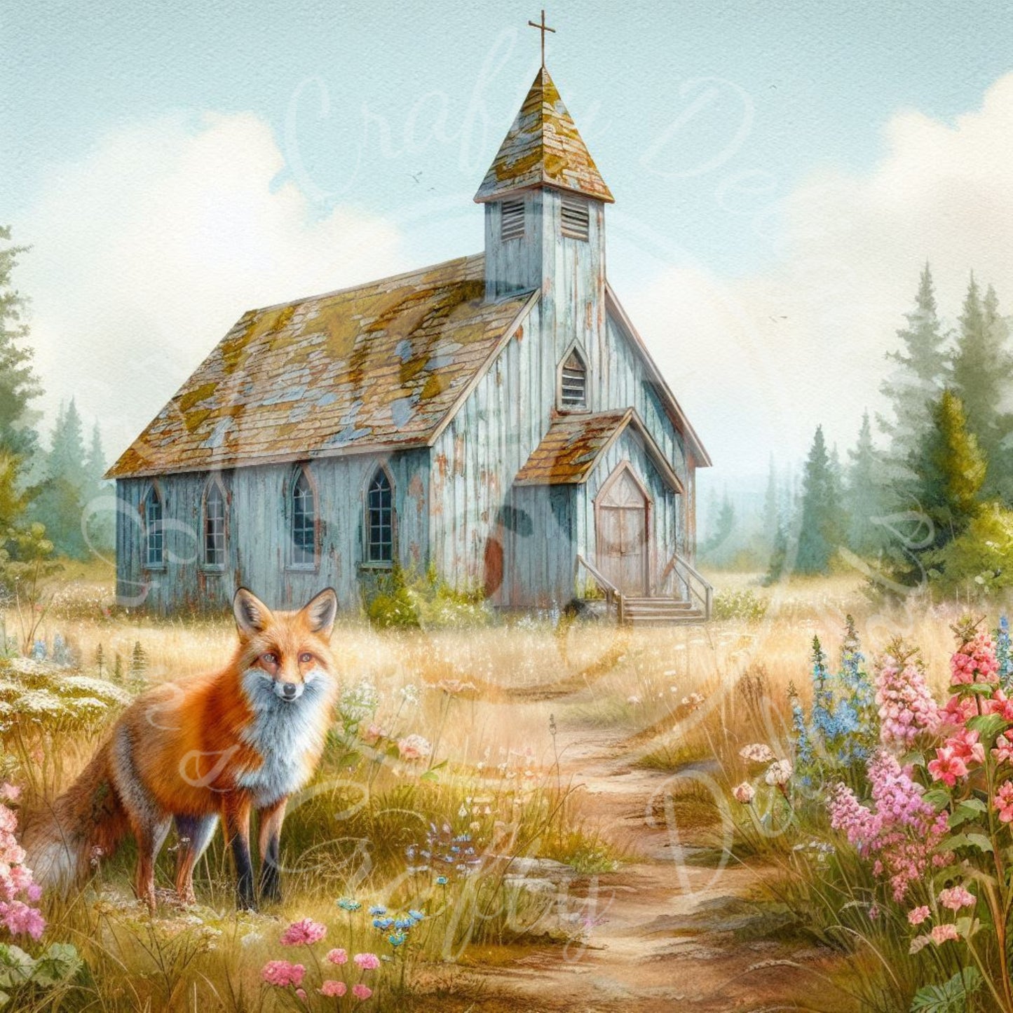 1 Spring Prairie Church and Fox