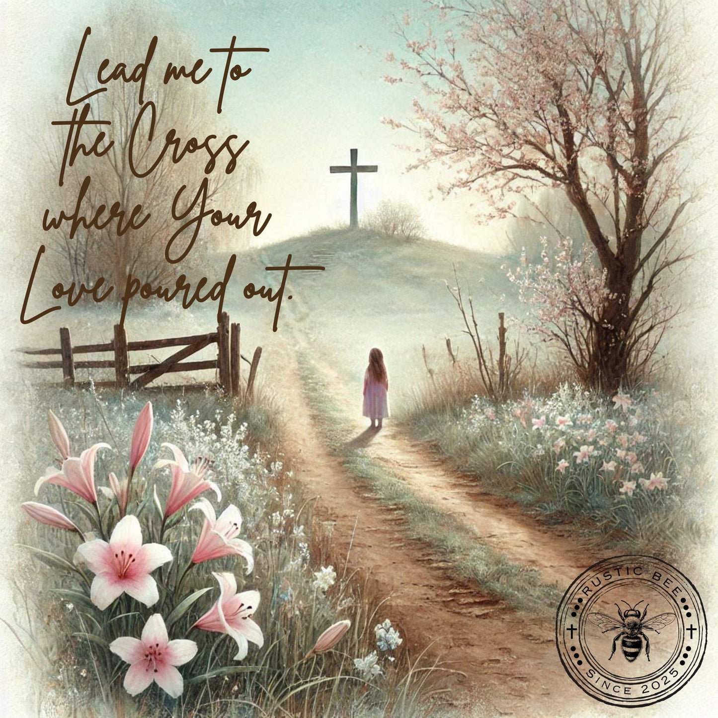 1 Sq Lead me to the Cross where Your Love poured out 8x8" Downloadable Printable