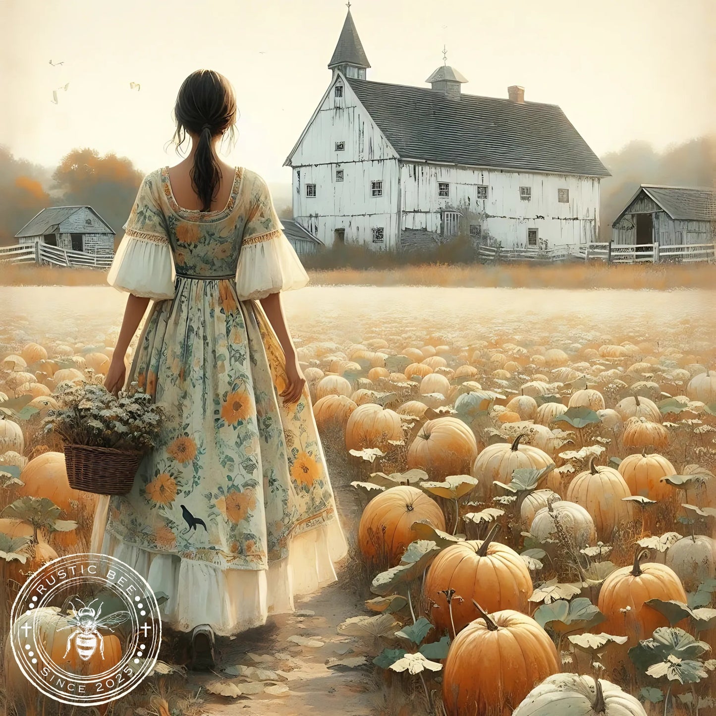1 Sq Pumpkin Harvest 8x8" Downloadable Printable