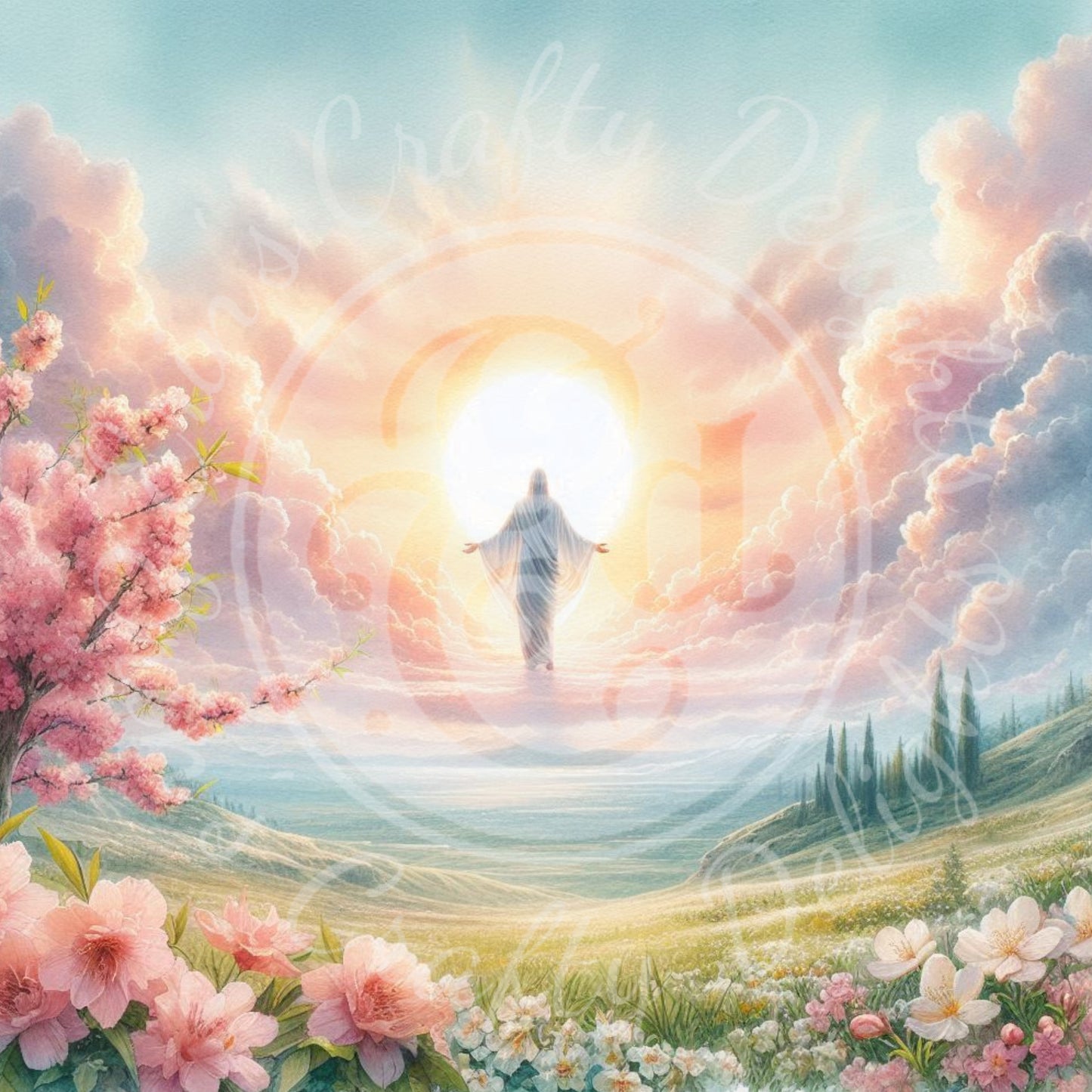 Sacred Resurrection: Digital Download of Jesus Ascending on Easter
