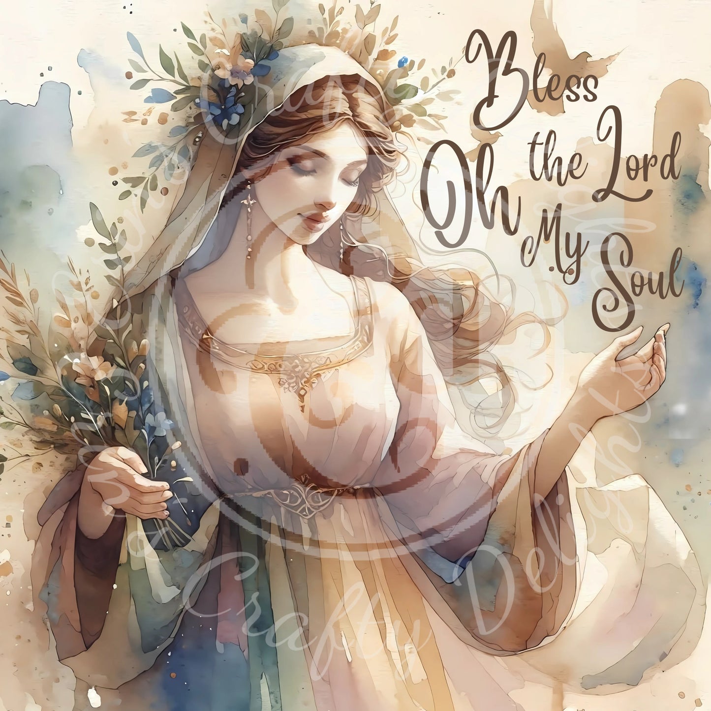 1 Bless the Lord Woman 8x8" Printable