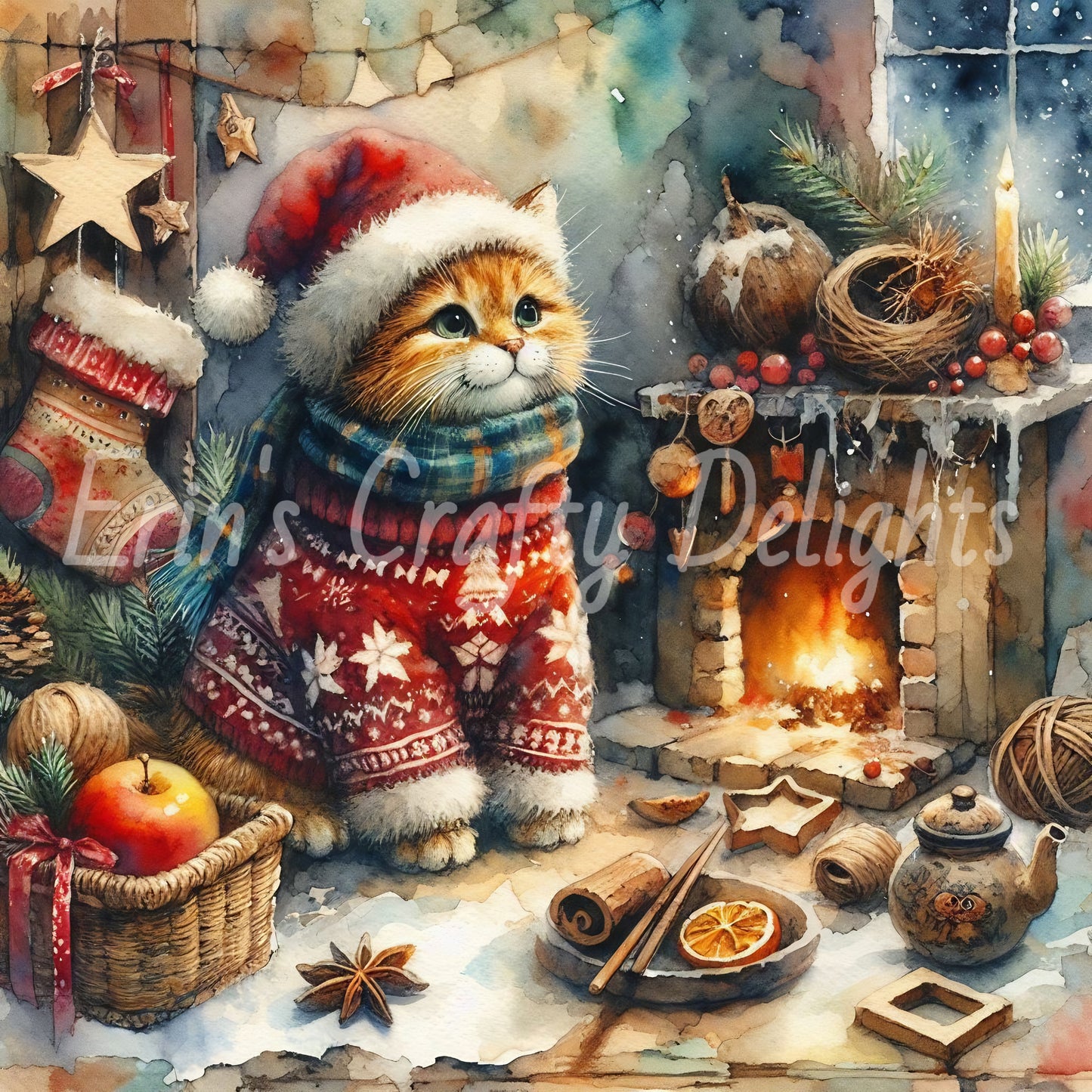 2 Cute Christmas Cat