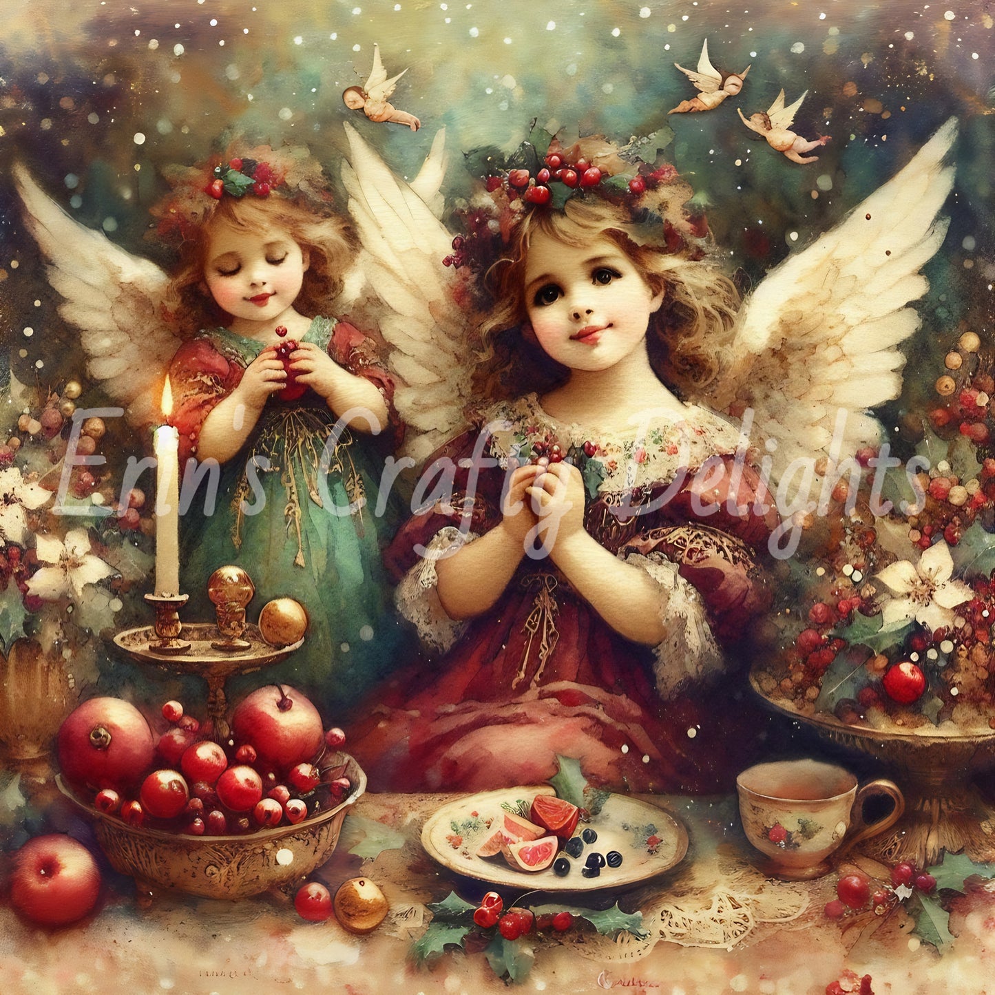 12 Victorian Angel Child