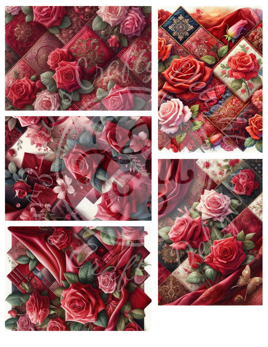 21 Valentine's Day ATC Artistic Trading Cards Backgrounds