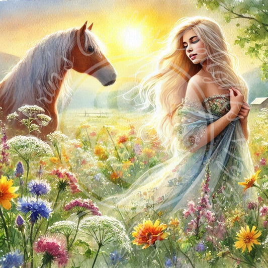 23 Spring Woman & Horse