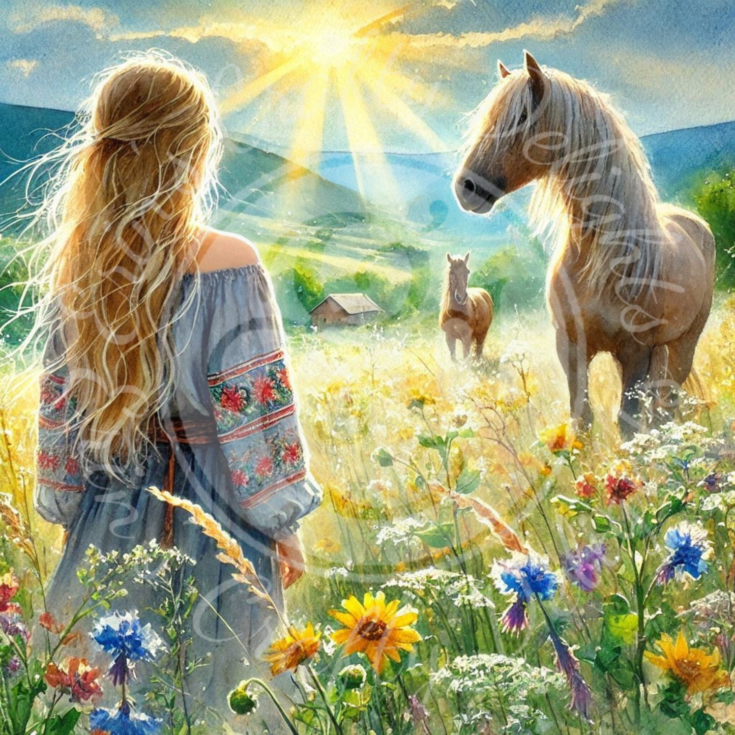 25 Spring Woman & Horse