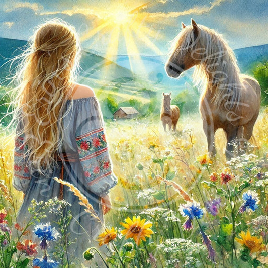 25 Spring Woman & Horse