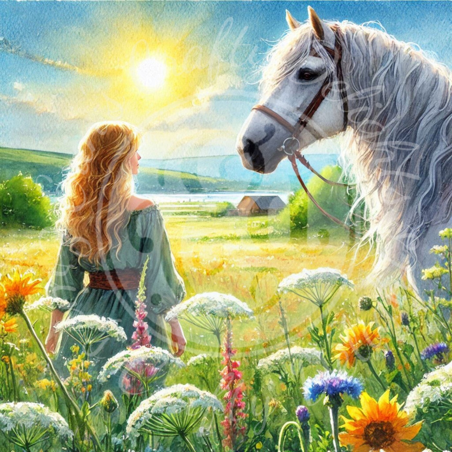 26 Spring Woman & Horse