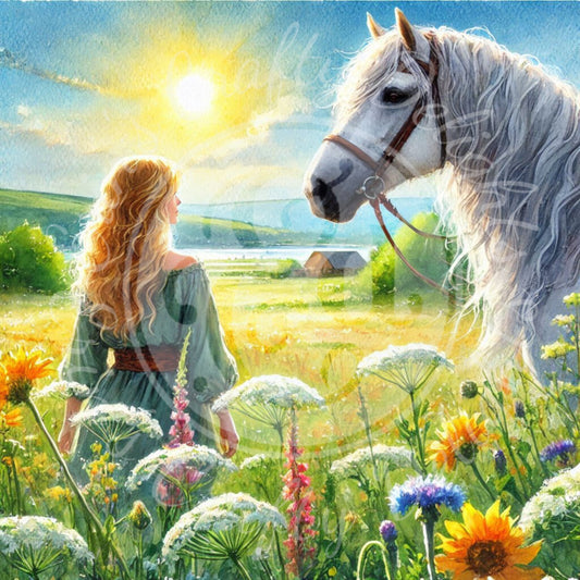 26 Spring Woman & Horse