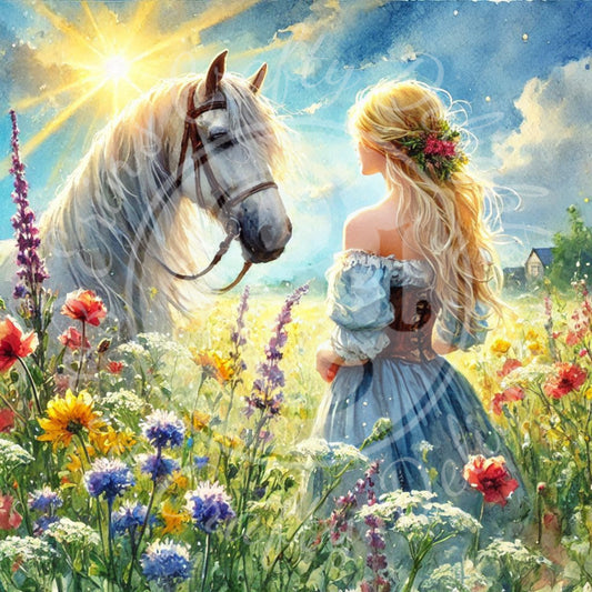 27 Spring Woman & Horse
