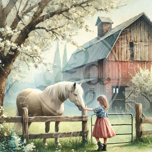 29 Spring Barnyard Scene
