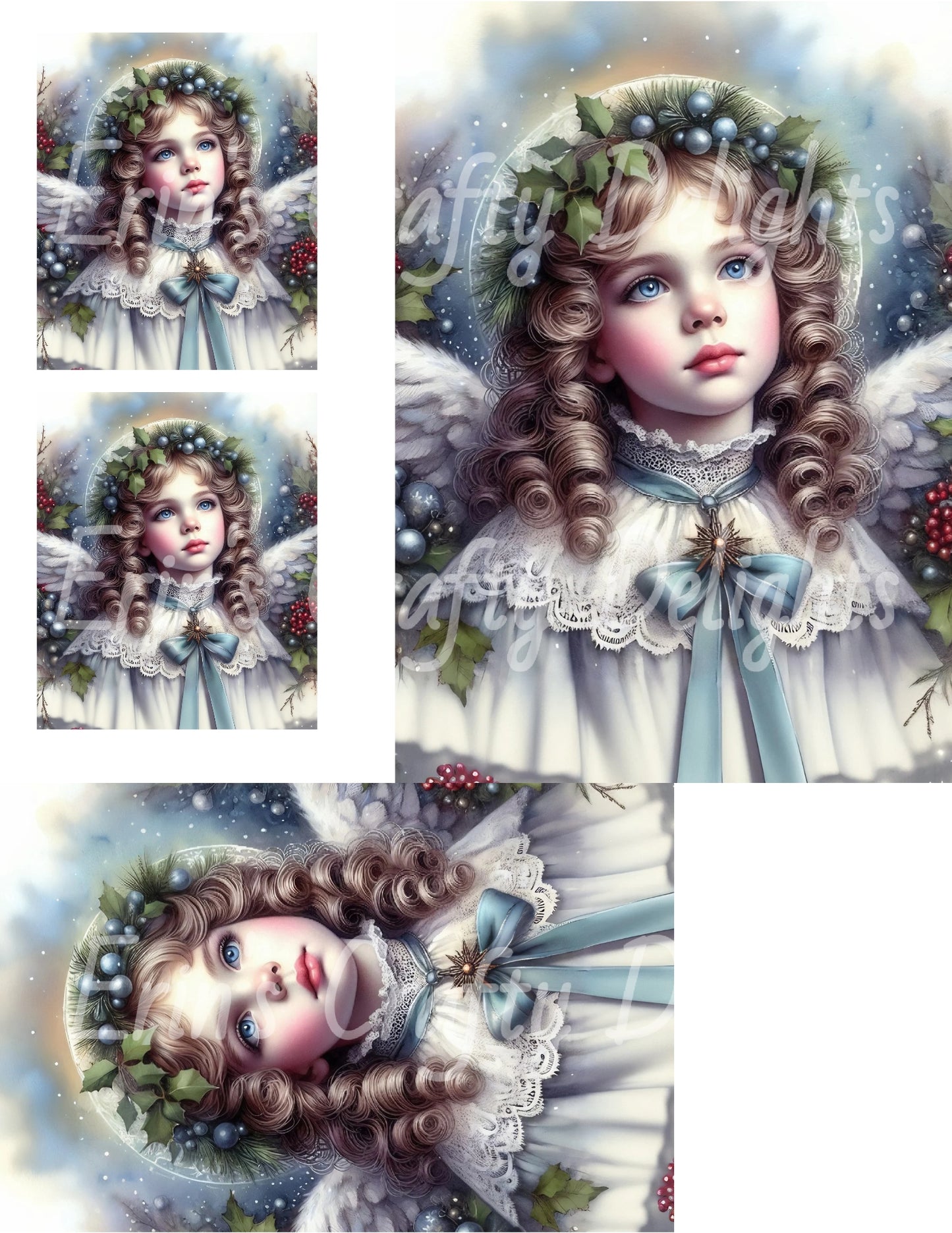 2 Victorian Angel Children
