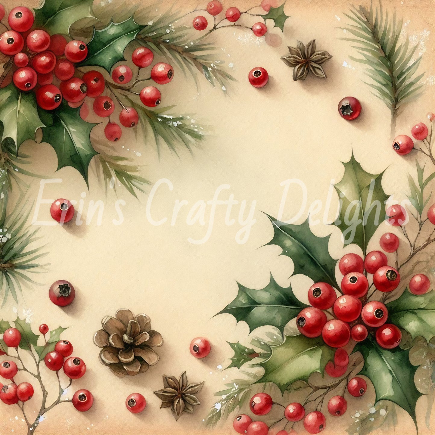 Cowboy Christmas Greenery on Cowhide Bundle