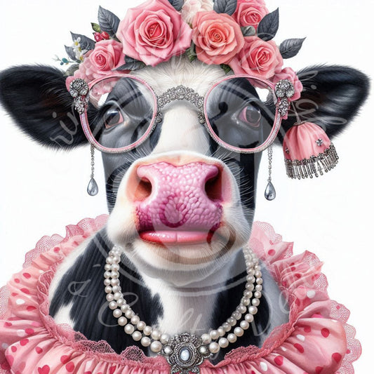 2 Sq Dressed Up Holstein Heifer