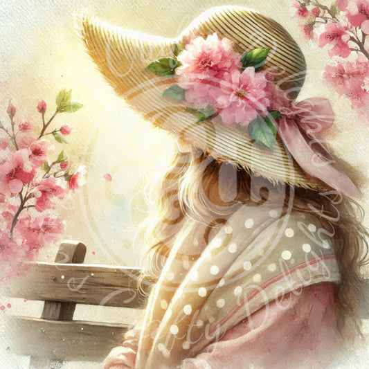 2 Spring Girl in Scarf