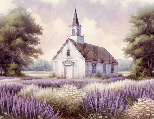 2H Lavender Church Printable Set