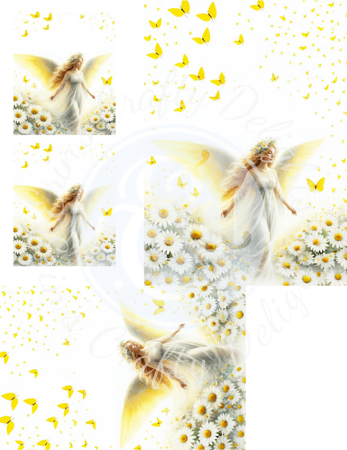 2 VMS Daisy Angel Mix Size Printable Set