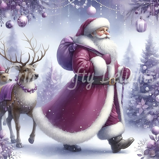 2 Purple Santa