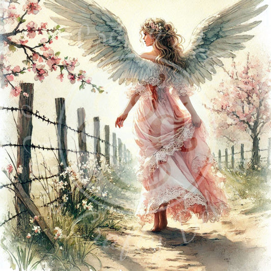 2 Sq Spring Angel 8x8 Printable
