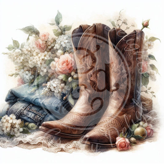 2 Springtime Cowboy Boots