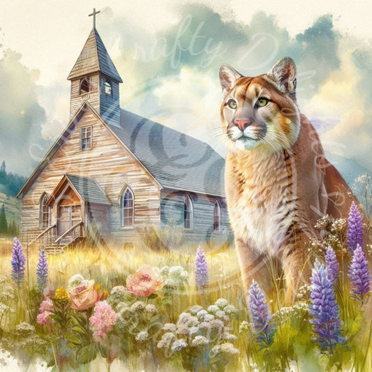2 Spring Prairie Church and Mountain Lion