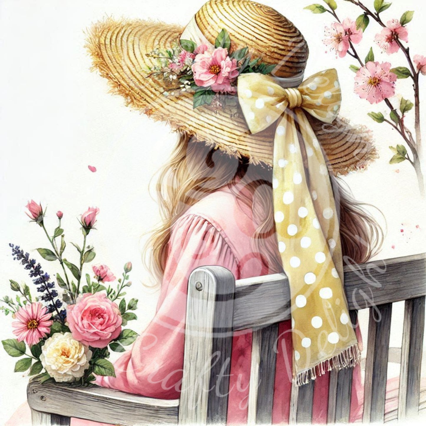 2 Spring Lady in Yellow Scarf