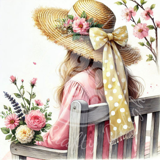 2 Spring Lady in Yellow Scarf