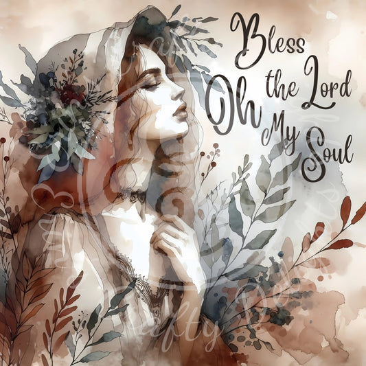 2 Bless the Lord Woman 8x8" Printable