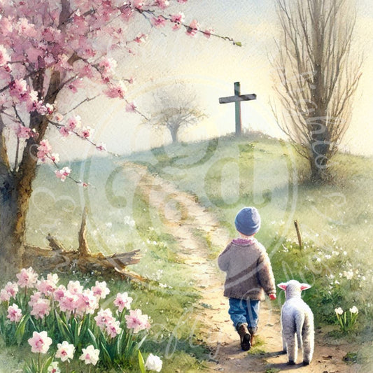 3 Boy, Lamb and Cross