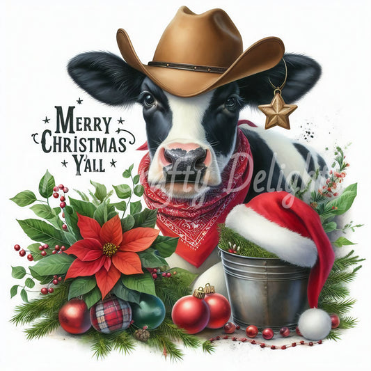 3 Christmas Cow