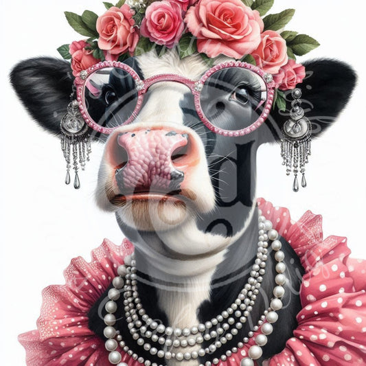 3 Sq Dressed Up Holstein Heifer