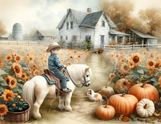 3H Fall Boy & His Pony Printable Set