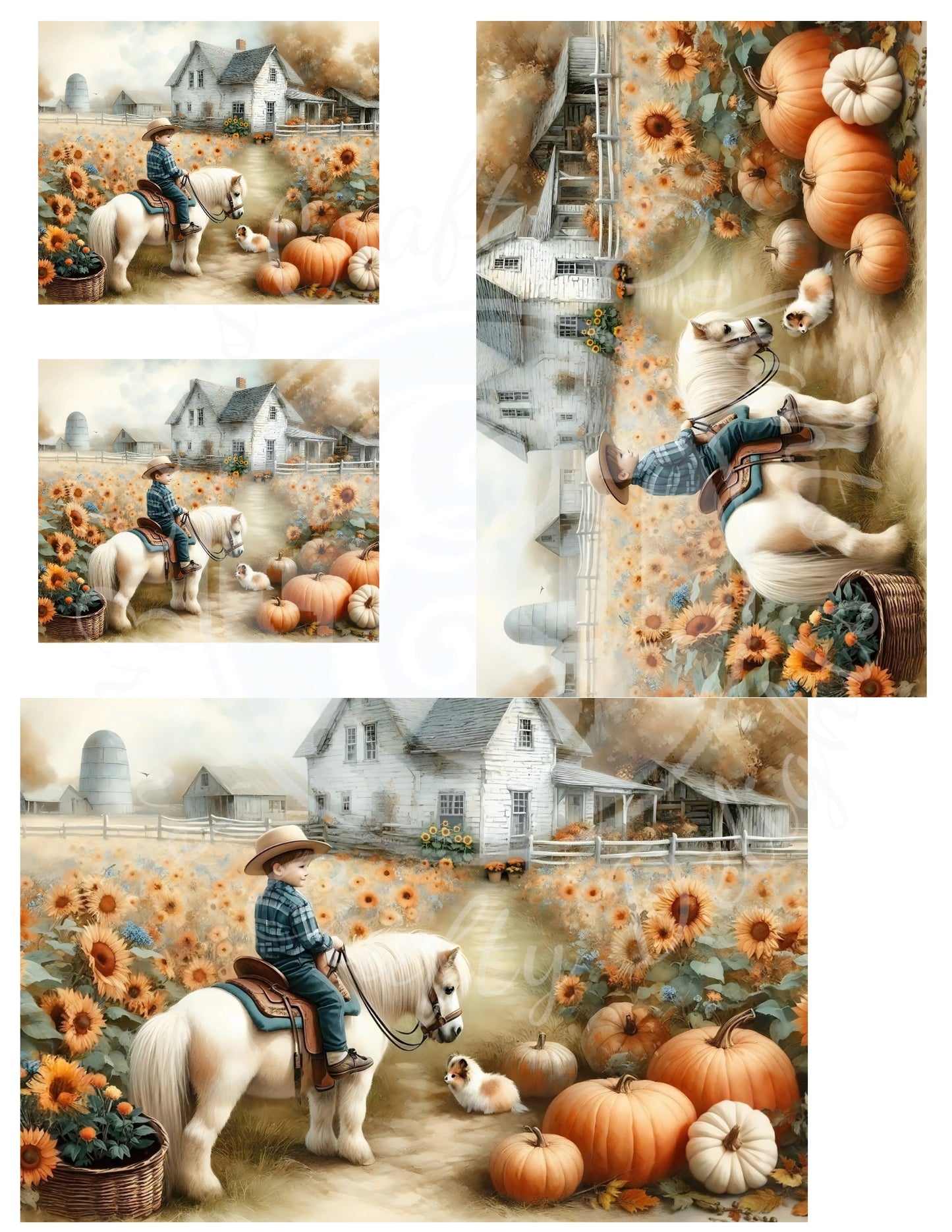 3H Fall Boy & His Pony Printable Set