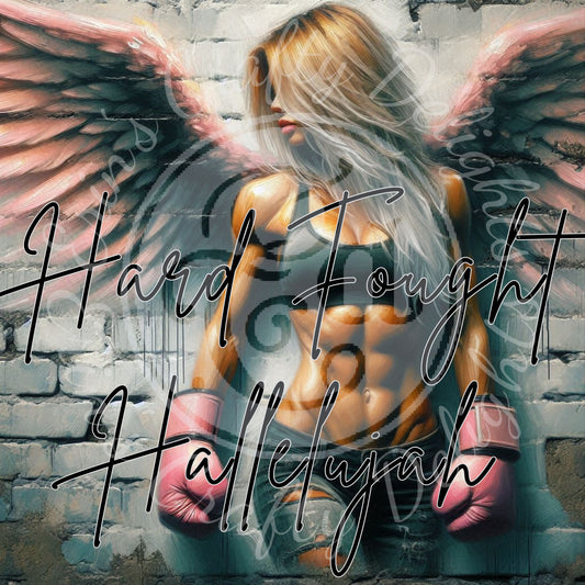 3 Sq Hard Fought Hallelujah 8x8" Printable