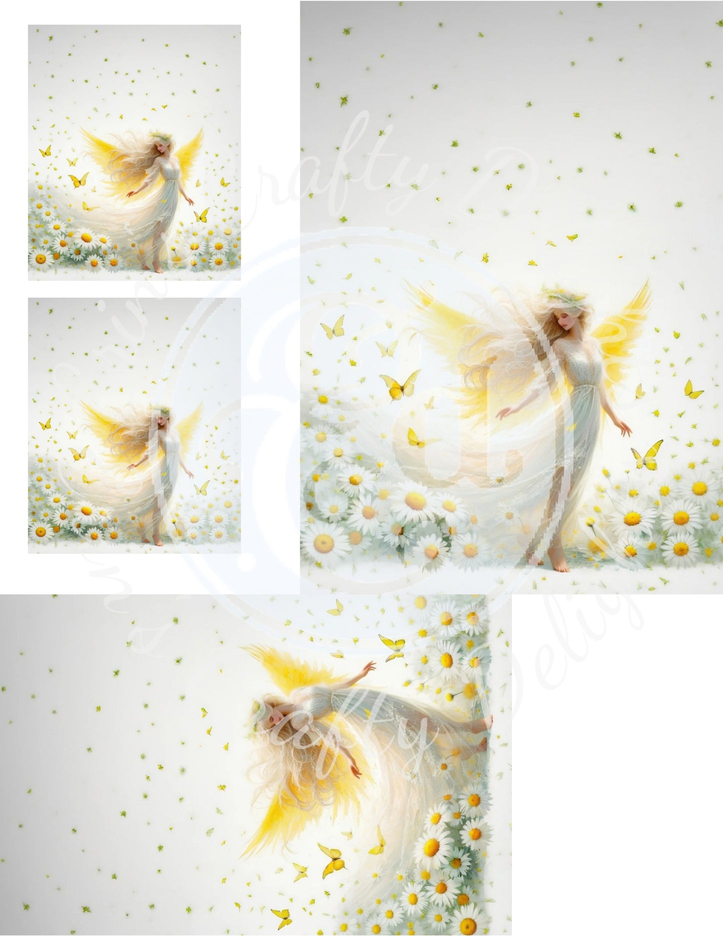 3 VMS Daisy Angel Mix Size Printable Set