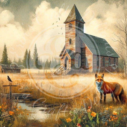 3 Spring Prairie Church and Fox