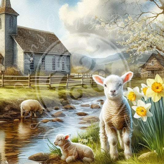 3 Spring Lamb and Church