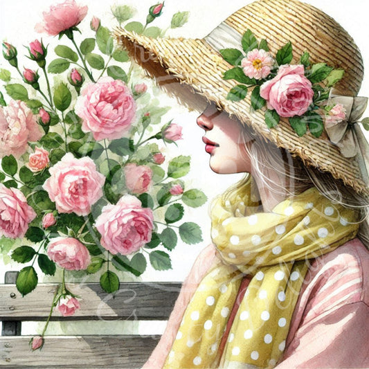 3 Spring Lady in Yellow Scarf