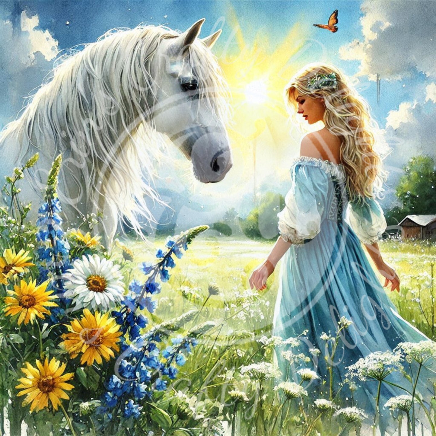 3 Spring Woman & Horse