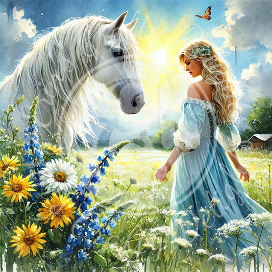 3 Spring Woman & Horse