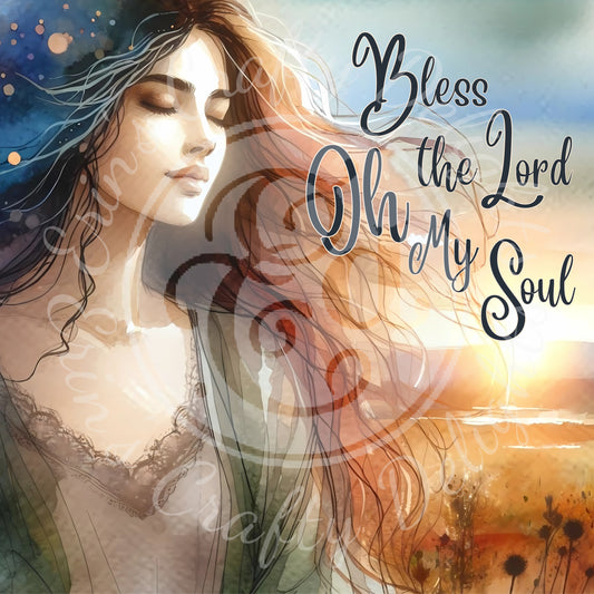 3 Bless the Lord Woman 8x8" Printable