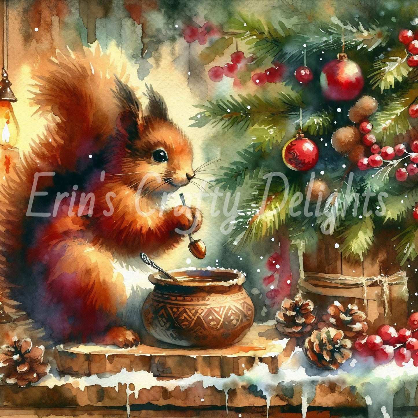 4 Cute Christmas Squirrel