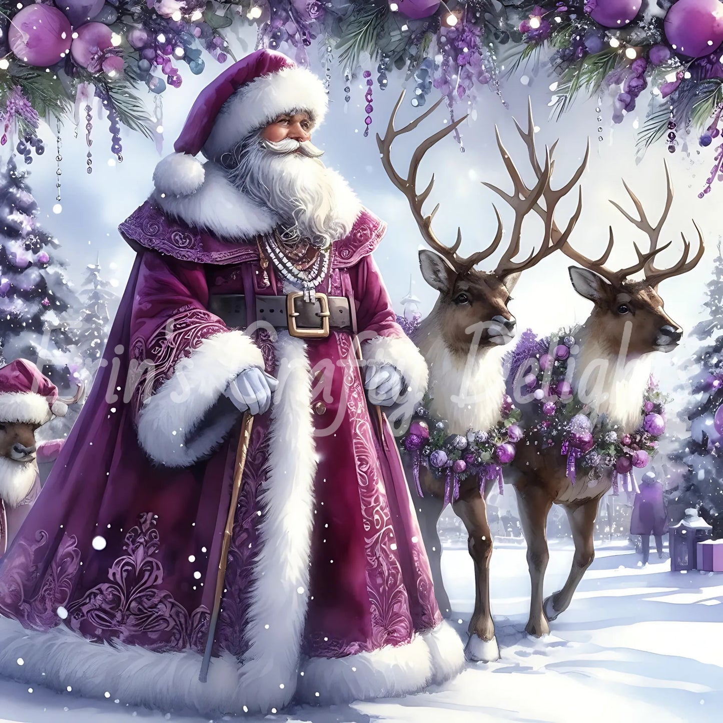 4 Purple Santa