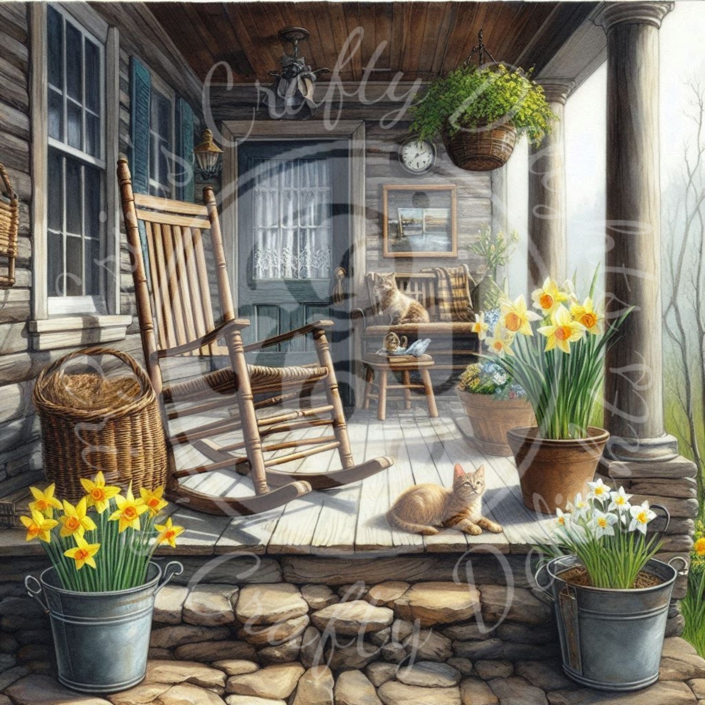 4 Spring Kitten and Farmhouse